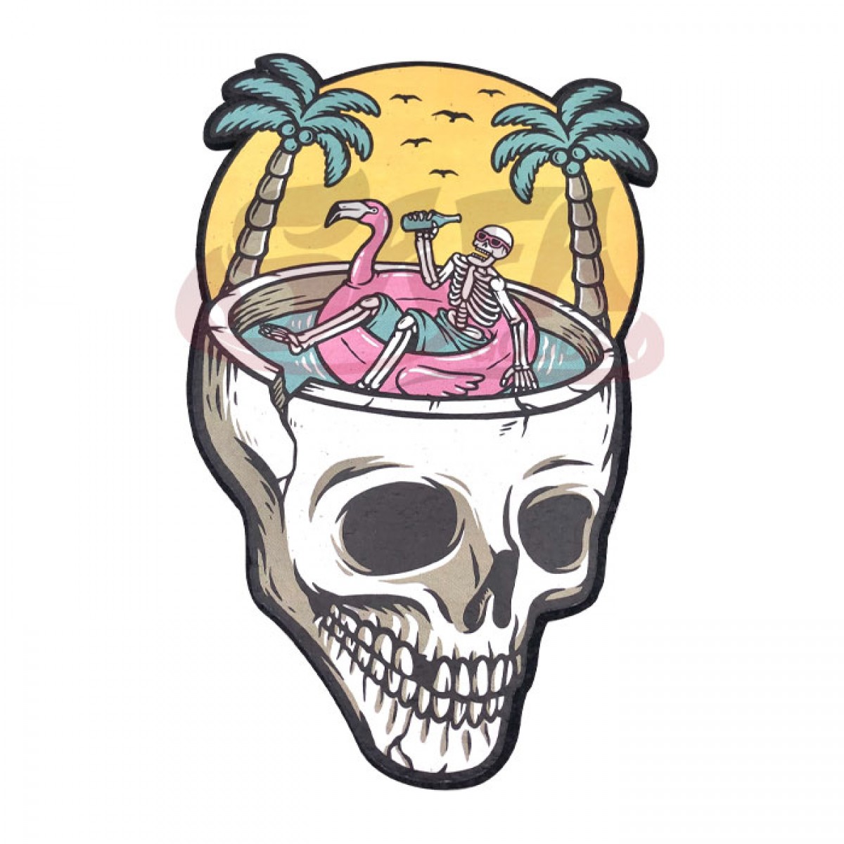 East Coasters Dab Mat - Tropical Skull